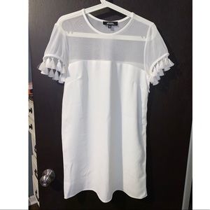 Lulus White fringe sleeve dress